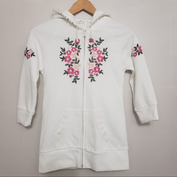 Multi-Coloured Floral Embroidered White Sweater - Picture 6 of 8
